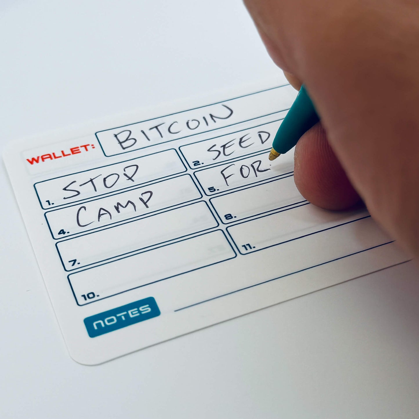 Stonecard Packs Cryptocurrency Seed Phrase Card w/Multisig