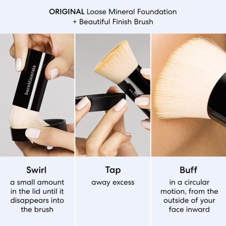 bareMinerals Original Loose Powder Foundation SPF 15, Clean Mineral Powder Face Makeup, Sheer-to-Full Coverage, Talc-Free, Non-Comedogenic, Vegan