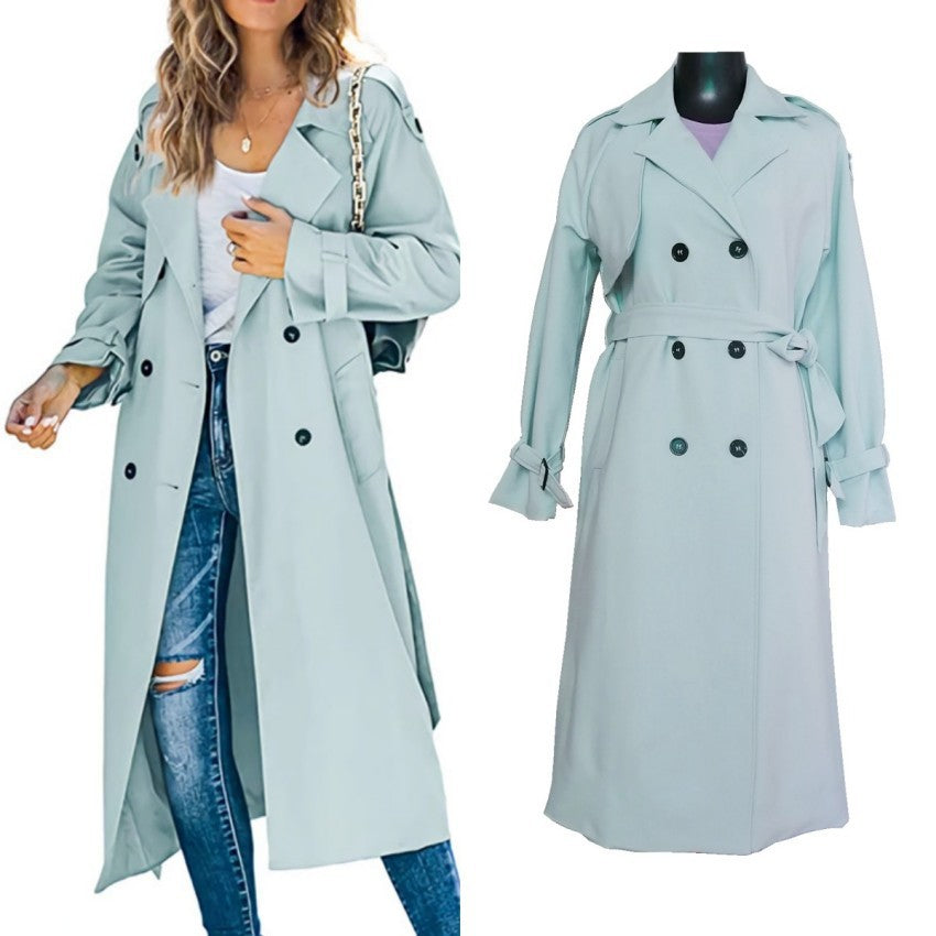 Women's Casual Windbreaker Jacket - Fashionable Solid Color Outerwear for Women