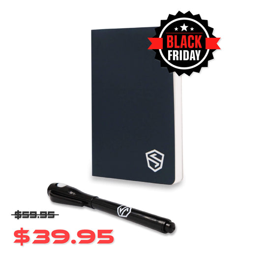 Shieldfolio Stonebook & Ghost Pen - Crypto Seed Phrase Storage Notebook