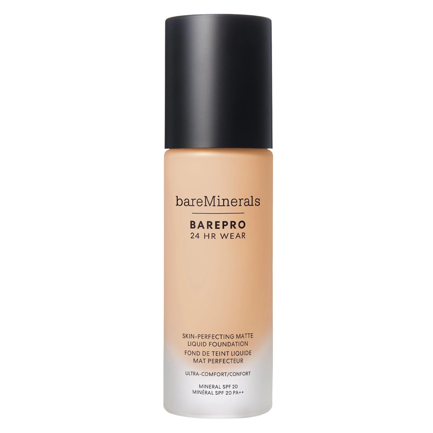 bareMinerals Barepro Performance Wear Liquid Foundation SPF 20, Breathable Makeup for Face, Full Coverage, 24HR Wear, Natural Matte Finish, Vegan
