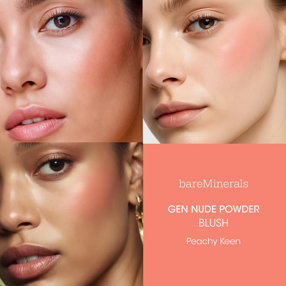 bareMinerals Gen Nude Powder Blush, Mineral-Based Pressed Blush Powder, All Day Wear, Buildable Coverage, Matte Soft Focus Finish, Talc-Free, Vegan