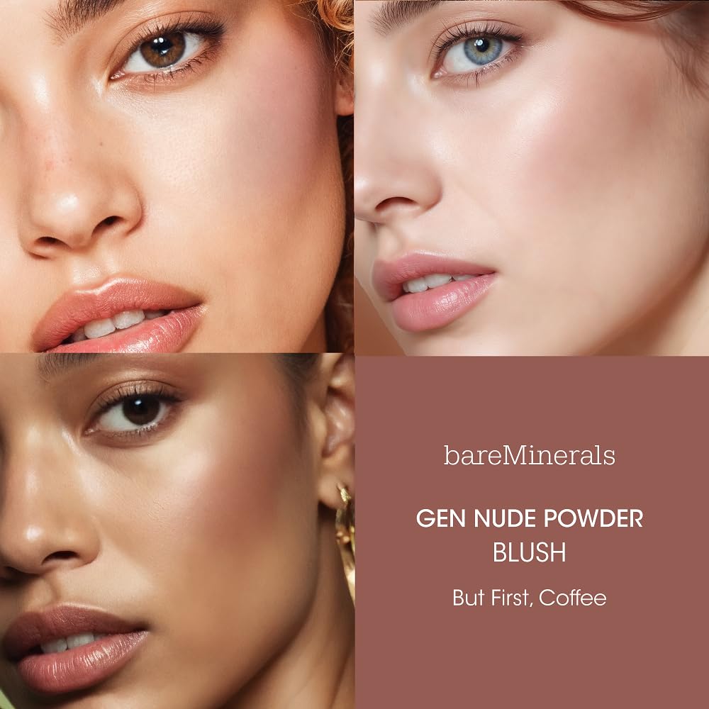 bareMinerals Gen Nude Powder Blush, Mineral-Based Pressed Blush Powder, All Day Wear, Buildable Coverage, Matte Soft Focus Finish, Talc-Free, Vegan