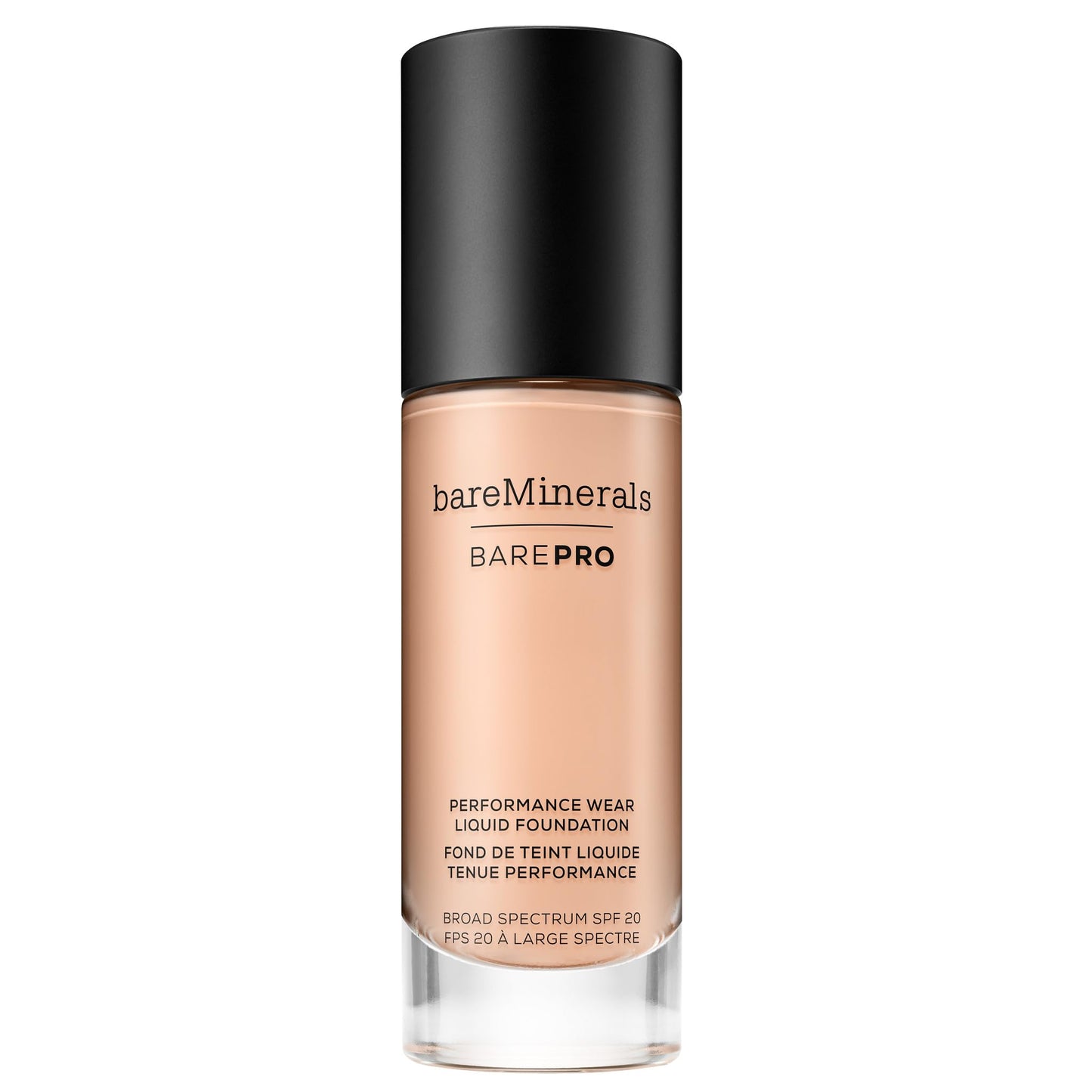 bareMinerals Barepro Performance Wear Liquid Foundation SPF 20, Breathable Makeup for Face, Full Coverage, 24HR Wear, Natural Matte Finish, Vegan