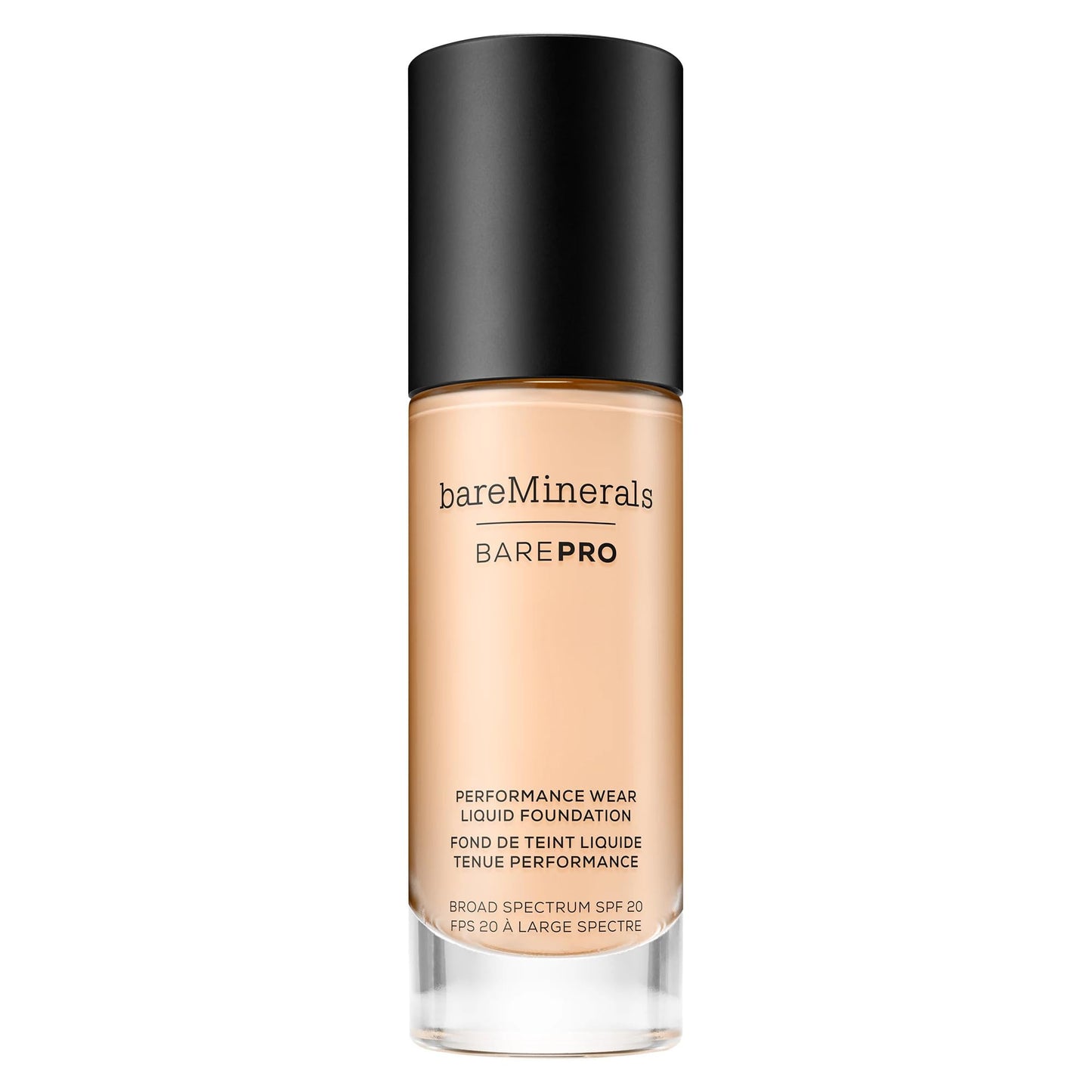 bareMinerals Barepro Performance Wear Liquid Foundation SPF 20, Breathable Makeup for Face, Full Coverage, 24HR Wear, Natural Matte Finish, Vegan