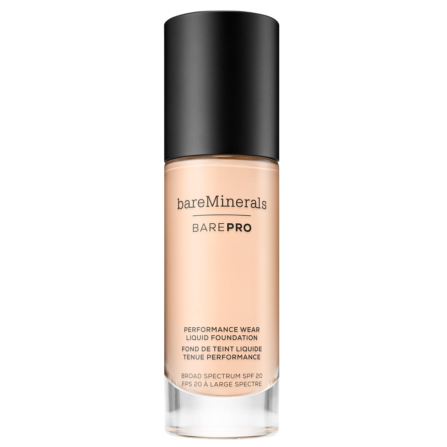 bareMinerals Barepro Performance Wear Liquid Foundation SPF 20, Breathable Makeup for Face, Full Coverage, 24HR Wear, Natural Matte Finish, Vegan