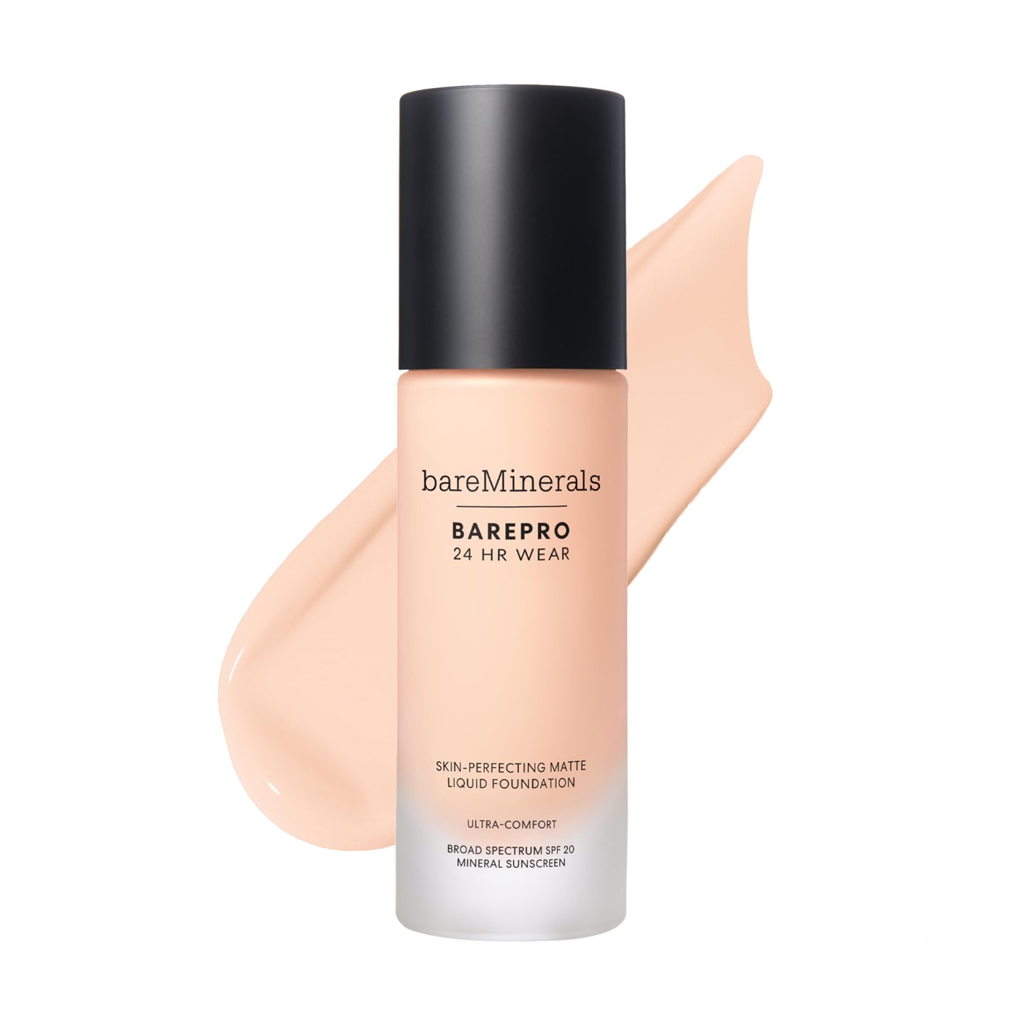 bareMinerals Barepro Performance Wear Liquid Foundation SPF 20, Breathable Makeup for Face, Full Coverage, 24HR Wear, Natural Matte Finish, Vegan