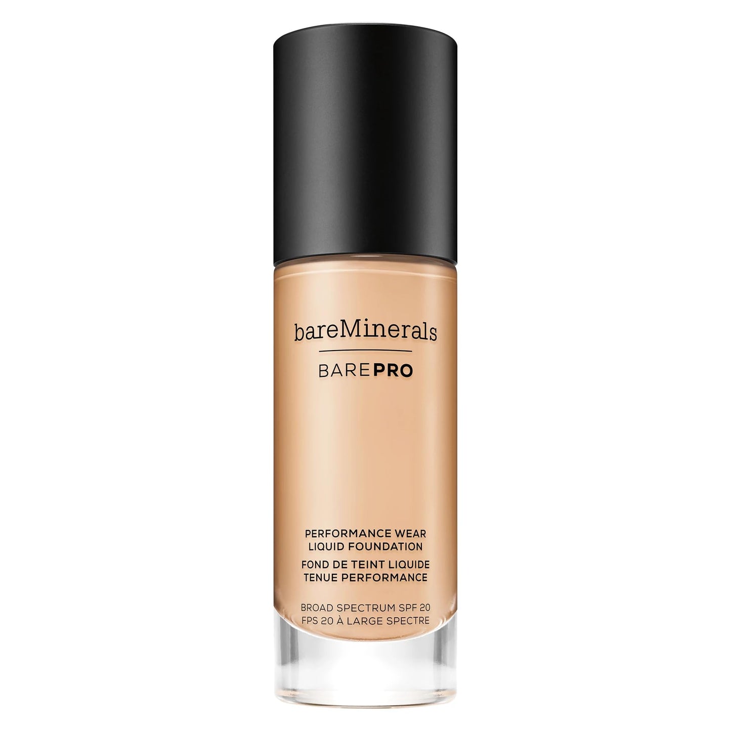 bareMinerals Barepro Performance Wear Liquid Foundation SPF 20, Breathable Makeup for Face, Full Coverage, 24HR Wear, Natural Matte Finish, Vegan