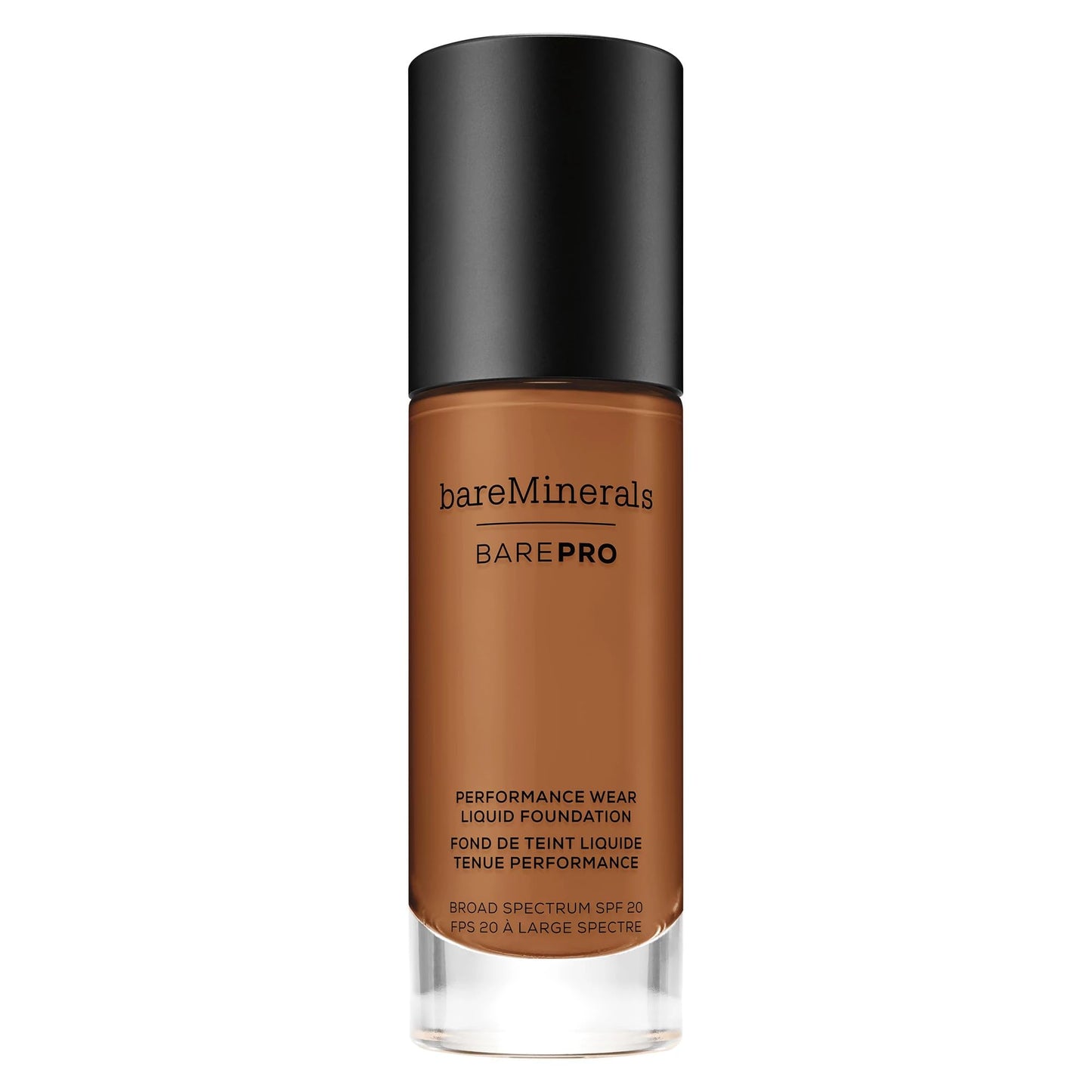 bareMinerals Barepro Performance Wear Liquid Foundation SPF 20, Breathable Makeup for Face, Full Coverage, 24HR Wear, Natural Matte Finish, Vegan