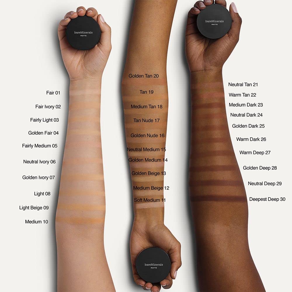 bareMinerals Original Loose Powder Foundation SPF 15, Clean Mineral Powder Face Makeup, Sheer-to-Full Coverage, Talc-Free, Non-Comedogenic, Vegan