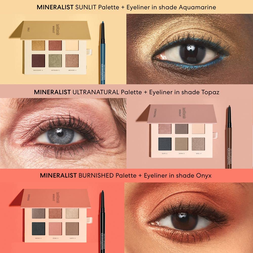 bareMinerals Mineralist Lasting Eyeliner, Mineral-Based Waterproof Eyeliner, Long-Lasting Color, Smudge-Proof, Transfer-Proof, Retractable, Vegan