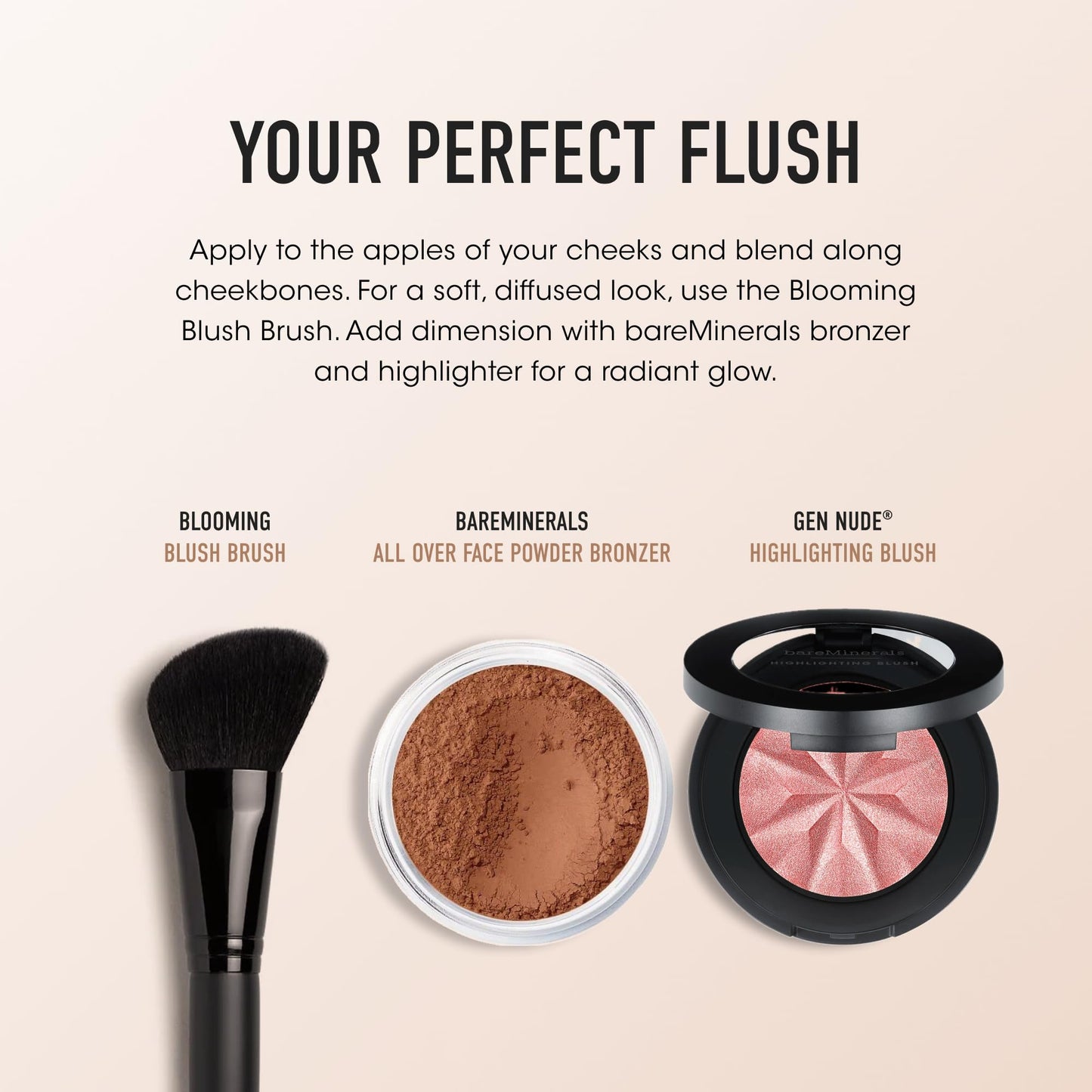 bareMinerals Loose Mineral Powder Blush, Buildable Coverage, Naturally Luminous Lightweight Vegan Blush Powder, Ideally for All Skin Types, Talc-Free, Cruelty-Free