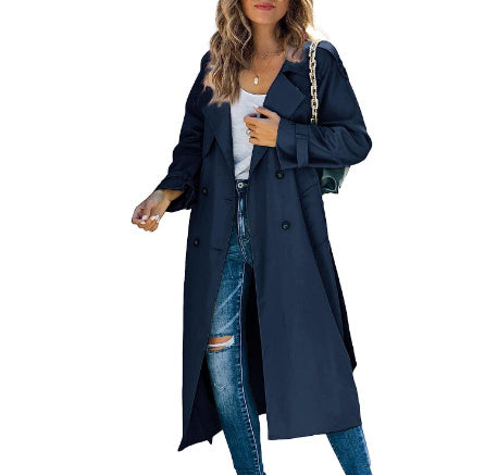 Women's Casual Windbreaker Jacket - Fashionable Solid Color Outerwear for Women