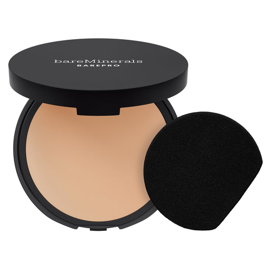 bareMinerals Barepro Skin-Perfecting Powder Foundation, Matte Pressed Powder Foundation Full Coverage with Plant-Based Squalene, Talc-Fee Pressed Powder Compact, Oil Control, Vegan