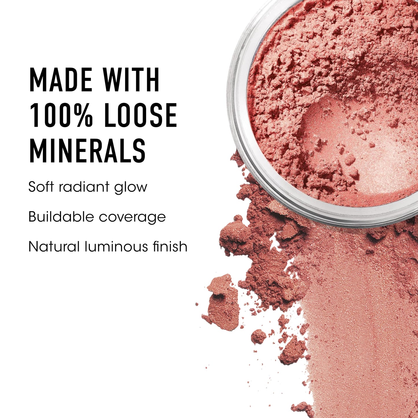 bareMinerals Loose Mineral Powder Blush, Buildable Coverage, Naturally Luminous Lightweight Vegan Blush Powder, Ideally for All Skin Types, Talc-Free, Cruelty-Free