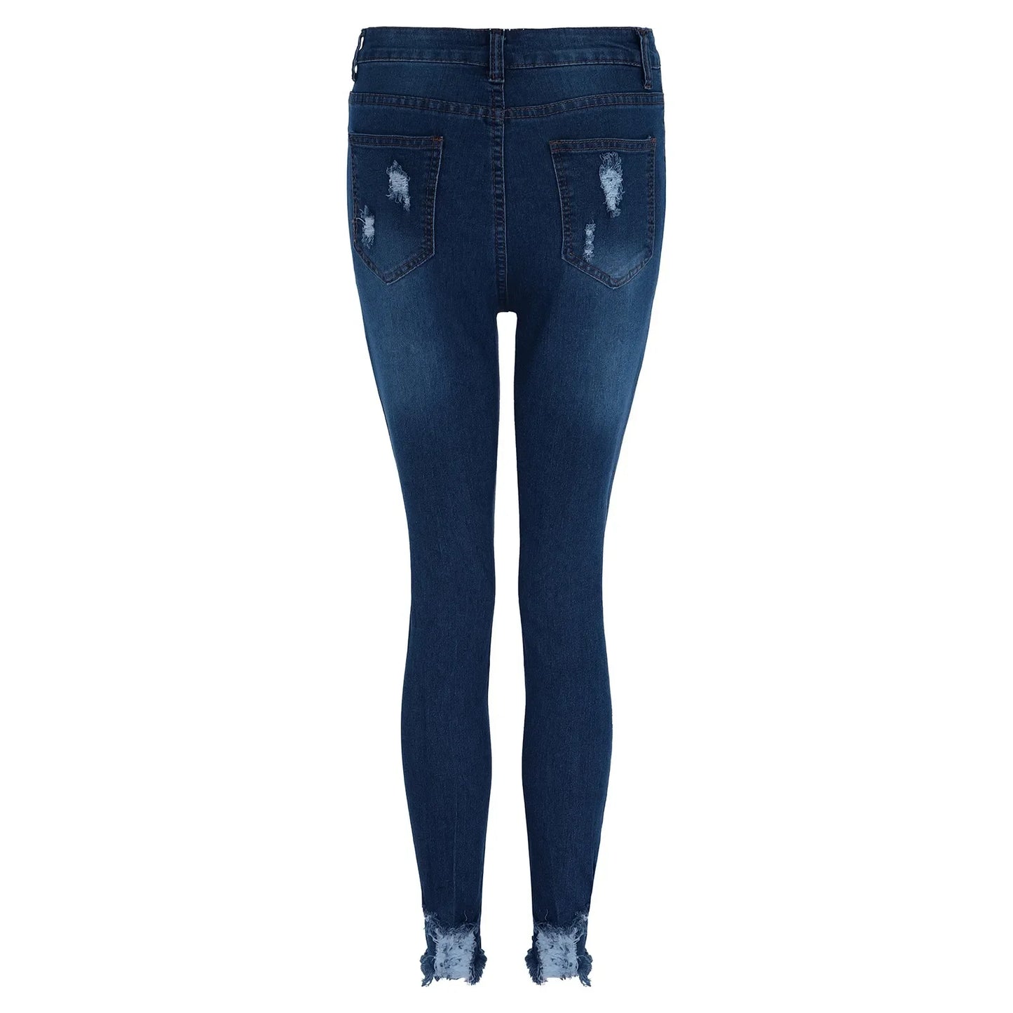 Women's Skinny Ripped Jeans - Slim Denim Pants for Women