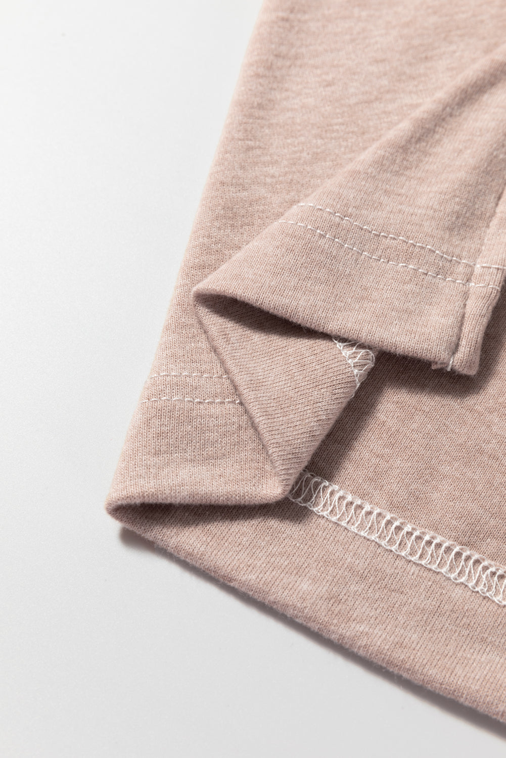 Khaki Colorblock Long Sleeve Crew Neck Women's  Top