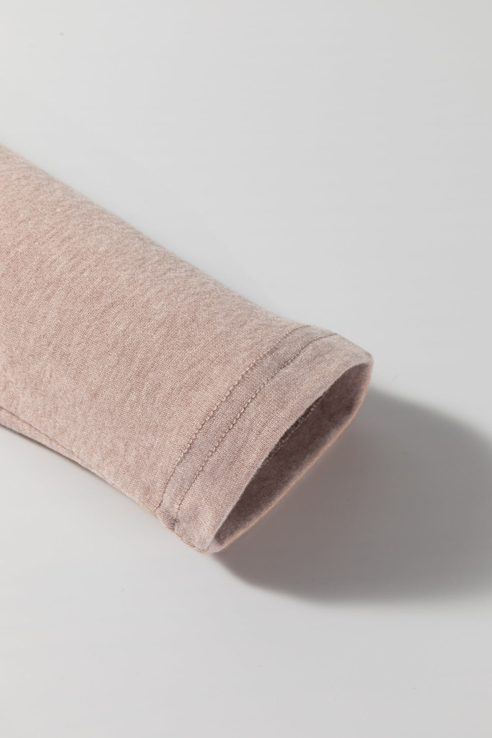 Khaki Colorblock Long Sleeve Crew Neck Women's  Top