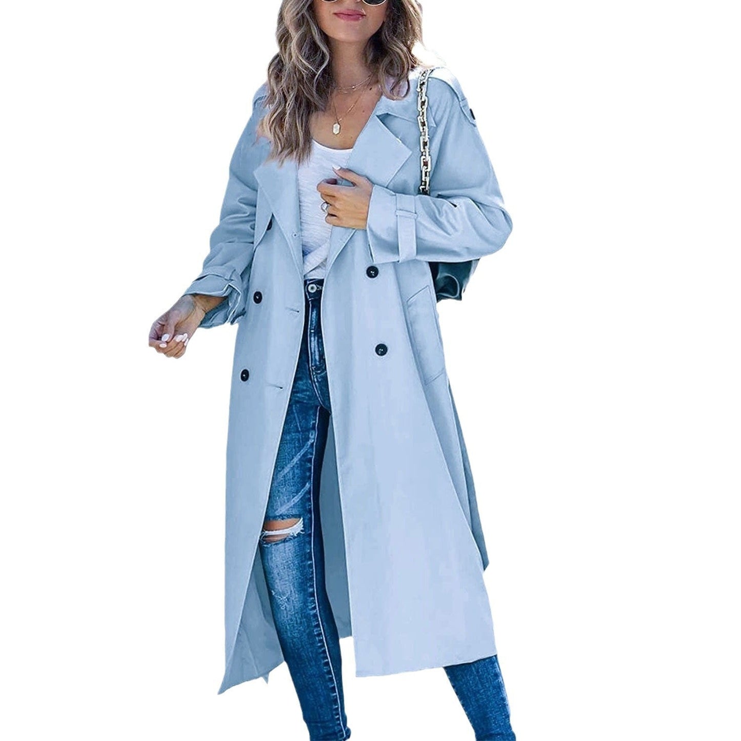 Women's Casual Windbreaker Jacket - Fashionable Solid Color Outerwear for Women