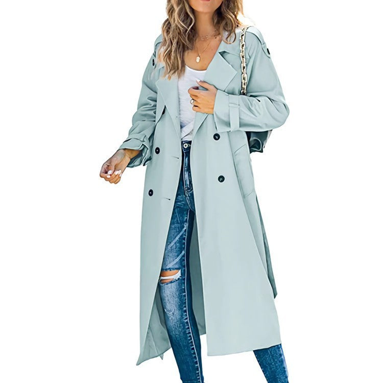 Women's Casual Windbreaker Jacket - Fashionable Solid Color Outerwear for Women