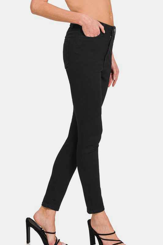 Zenana High Rise Skinny Jeans - Women's Jeans with Pockets